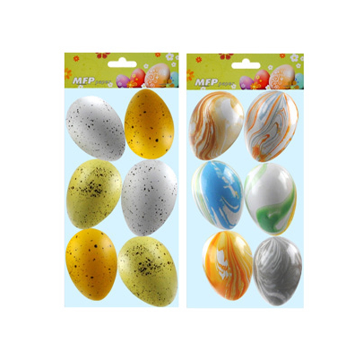 Vajíčka plast 6 cm, 6 ks